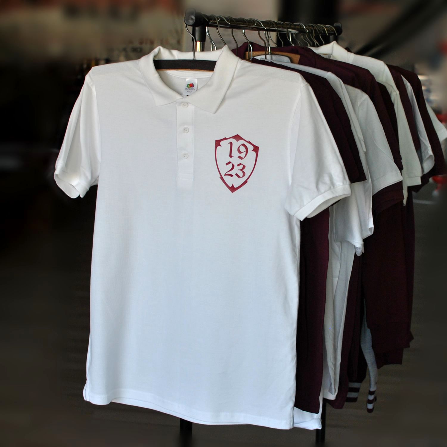 tricou polo rapid 1923 alb clasic